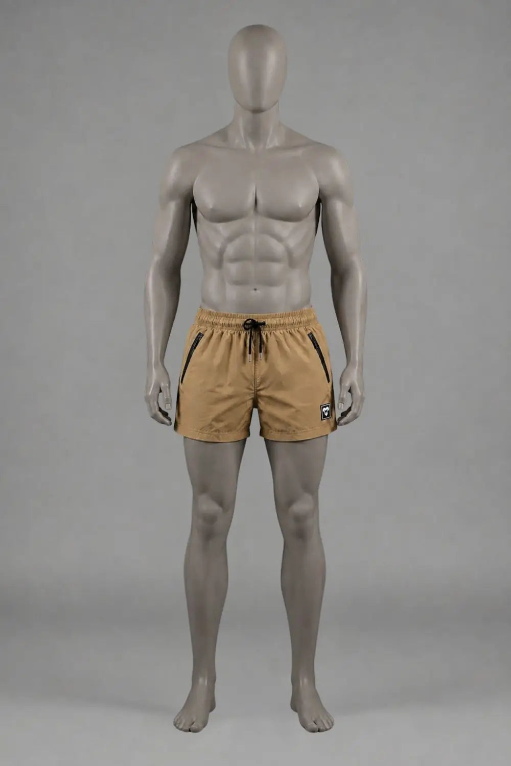 Short Jedd Synther Soft avec poches zippées. Kaki