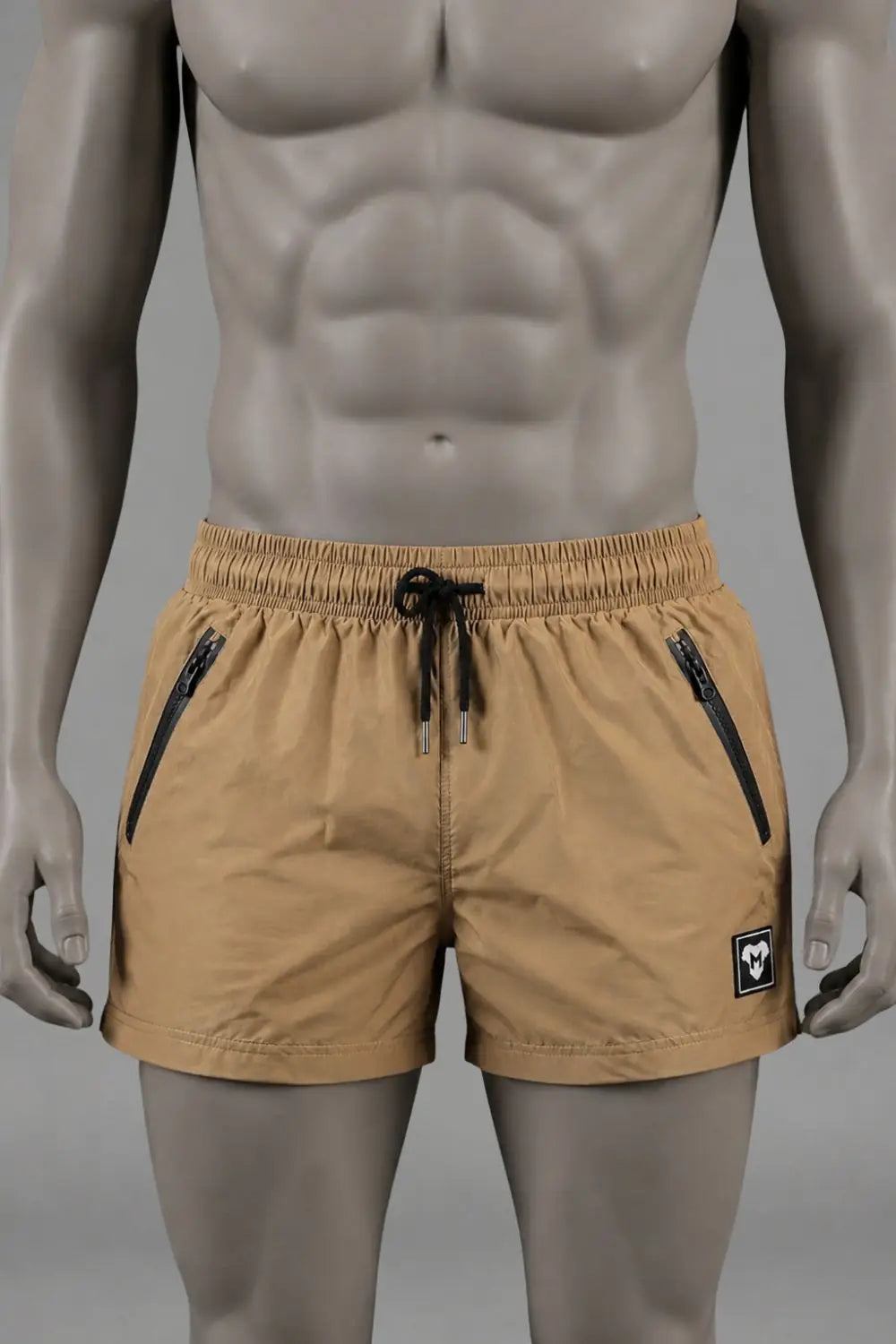 Short Jedd Synther Soft avec poches zippées. Kaki