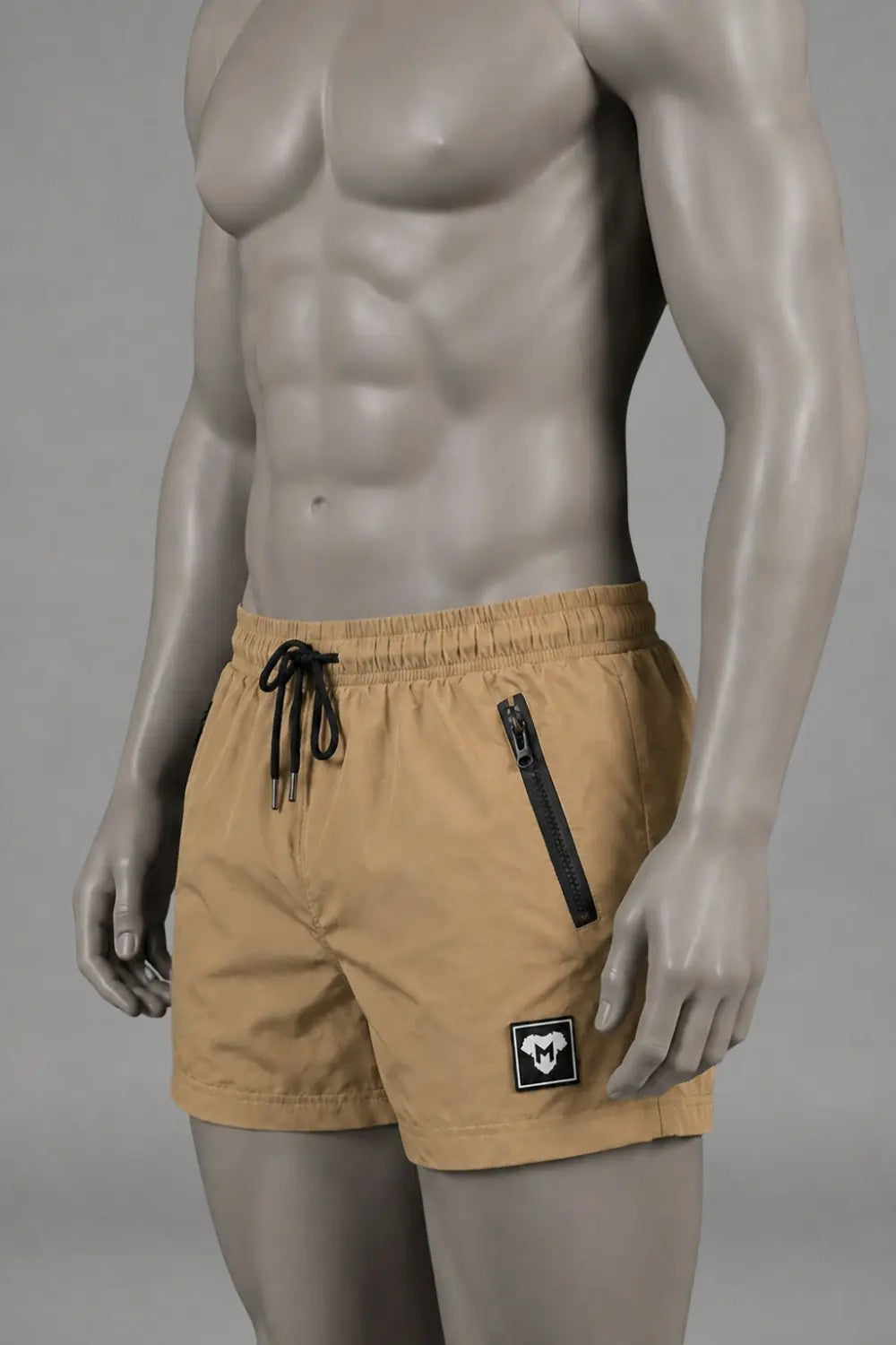 Short Jedd Synther Soft avec poches zippées. Kaki