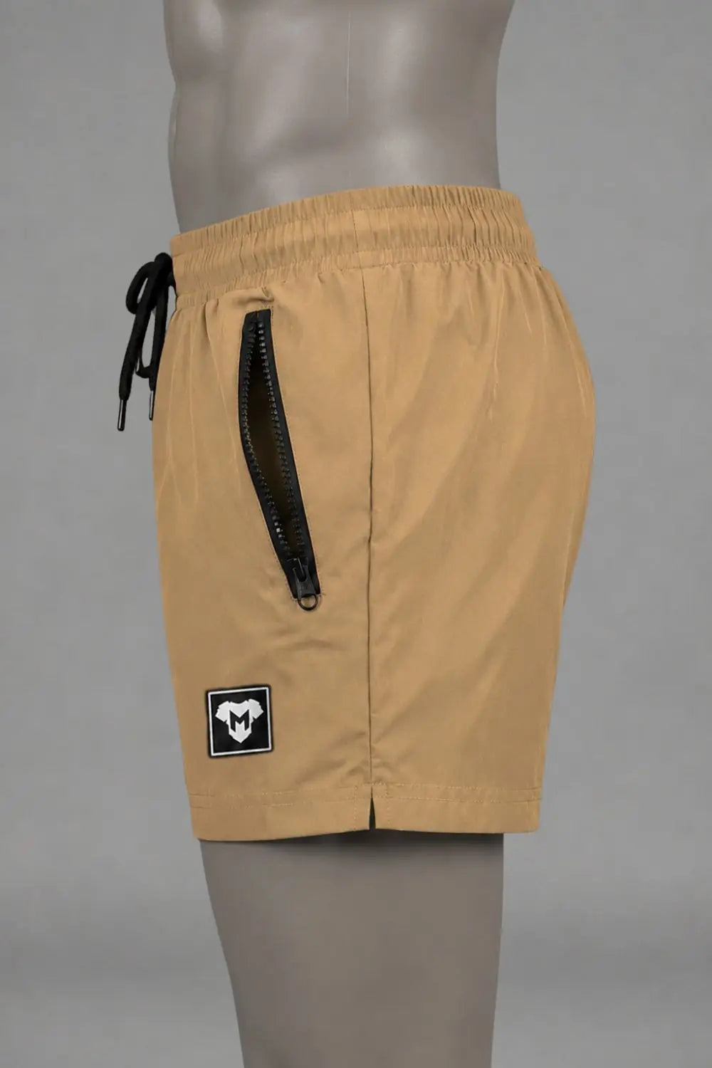 Short Jedd Synther Soft avec poches zippées. Kaki