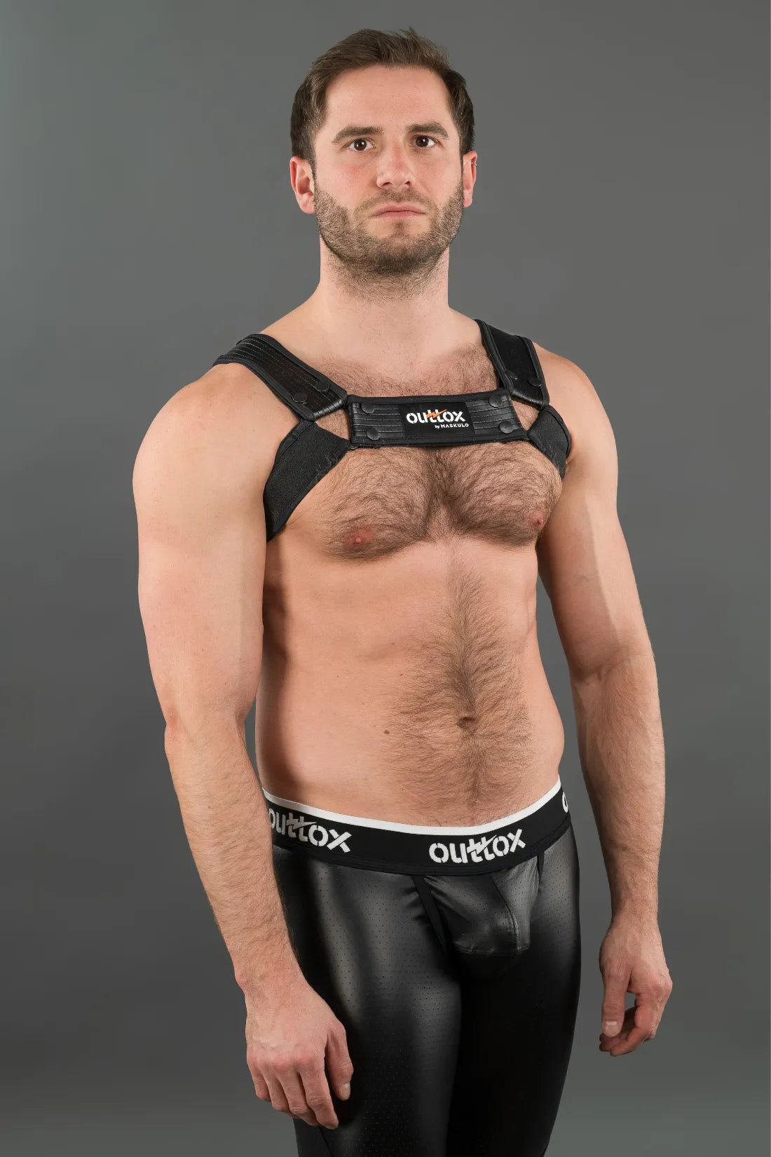 Outtox. Zippered Rear Leggings with Snap Codpiece. Black - Outtox - XLG106 - Y1 - Maskulo EU Global Online Store