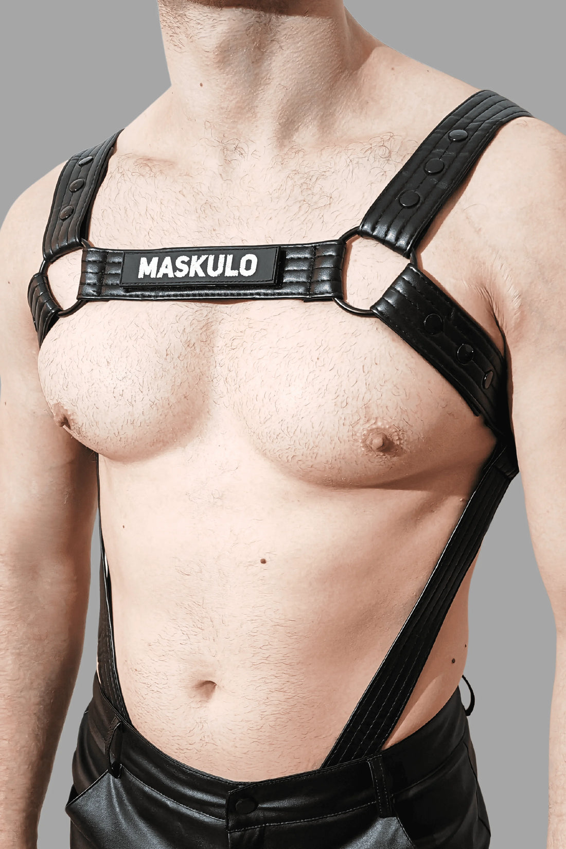 Vance Gridlock. Body Harness aus PU-Leder