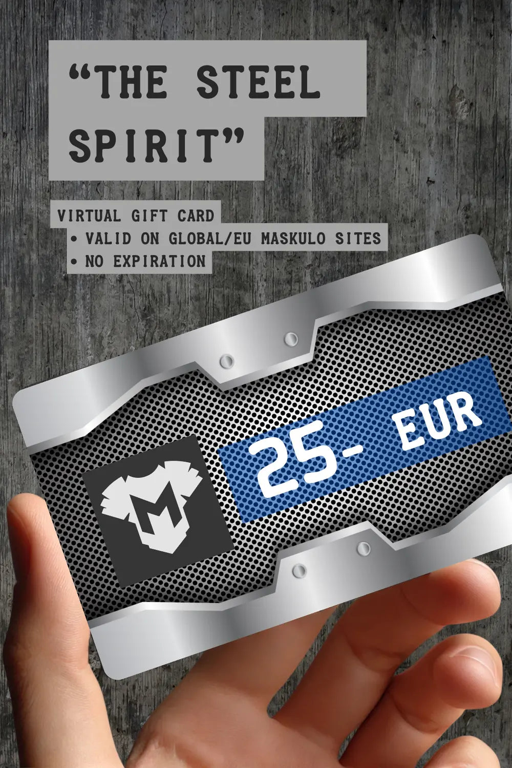 Maskulo Gift Card &quot;The Steel Spirit&quot;