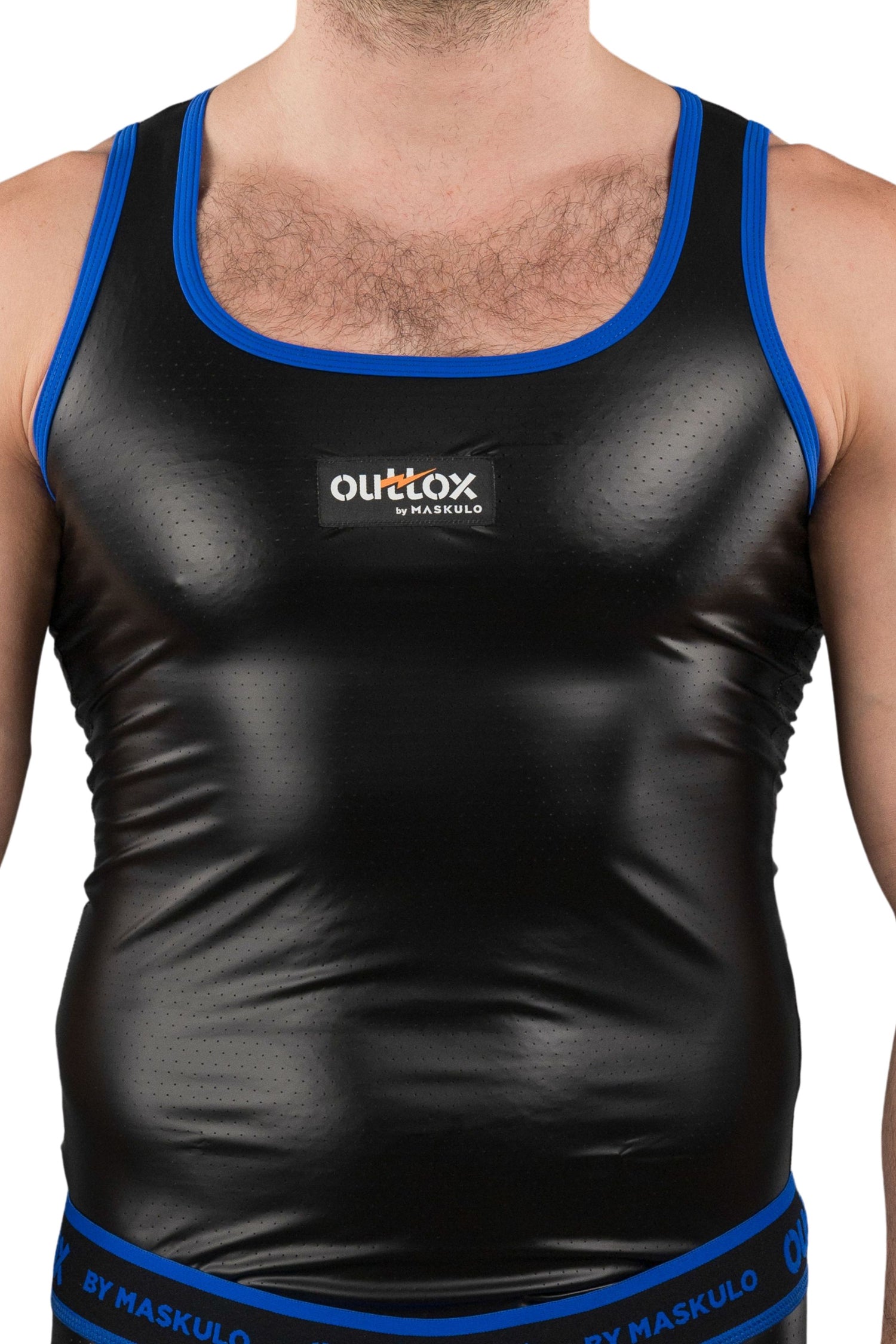 Outtox. Tank top. Black+Blue