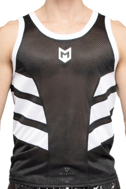 Skulla. Mesh Tank Top. Black and White