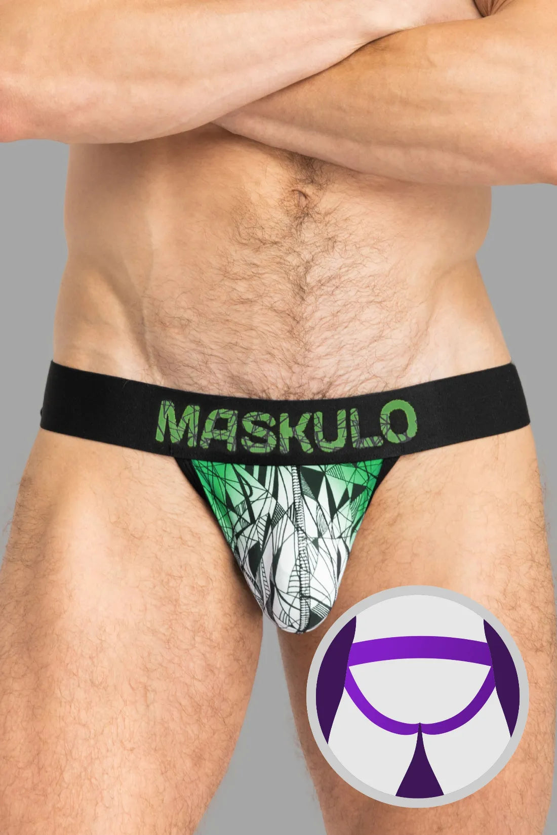 ARMOR Jock con efecto ART-X. Negro+Verde