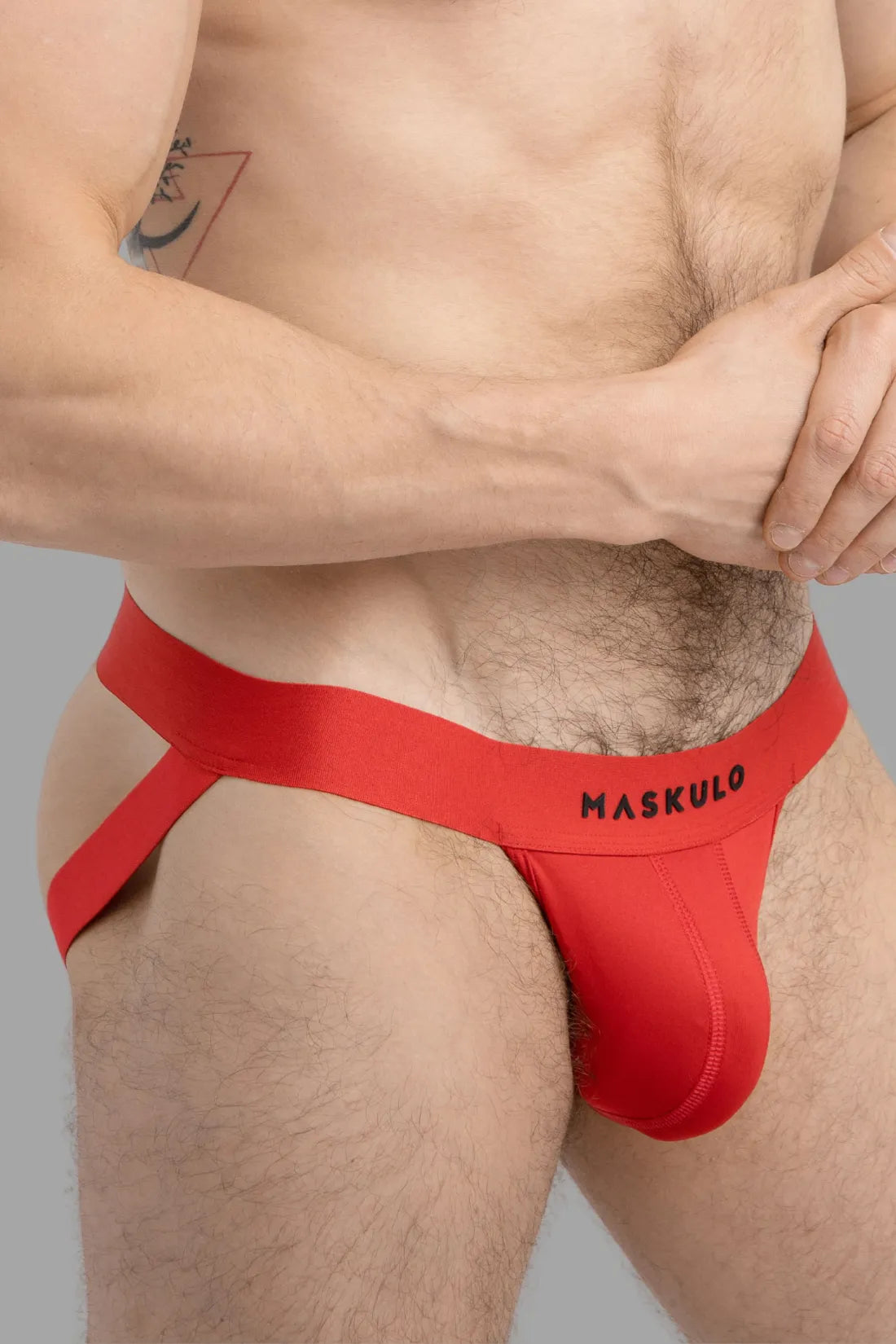 Jock en microfibre. Rouge