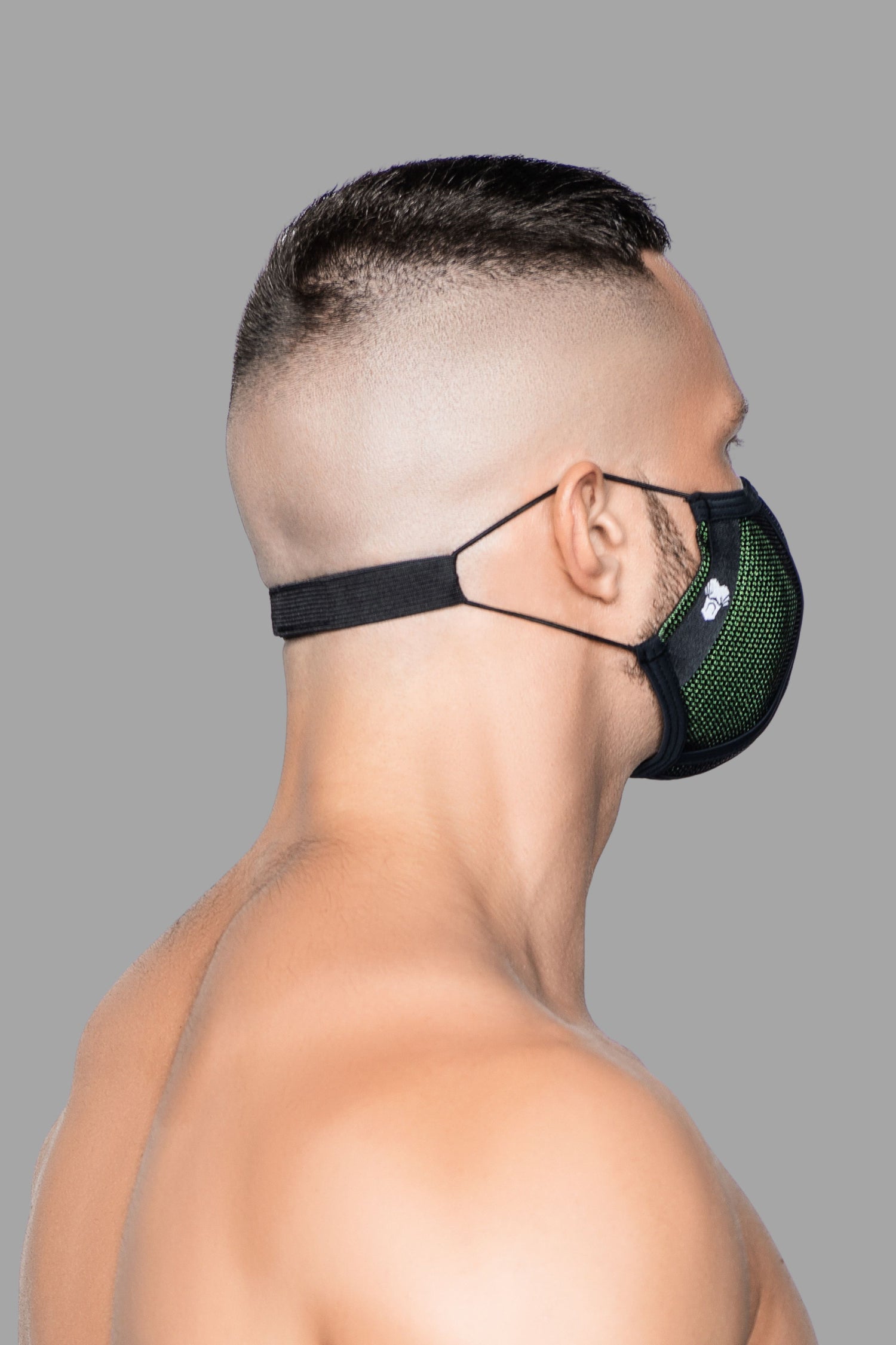 Leven 3D-masker. Groen+Zwart