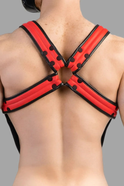 Armored Next. Body Harness. Red and Black