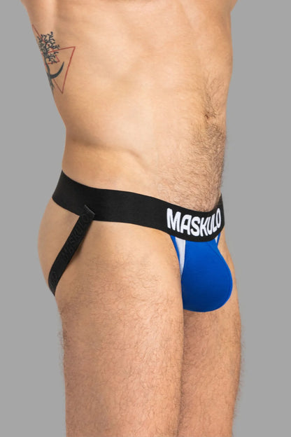 Jock Captain-A O-INSIDE-POUCH. Bleu et noir