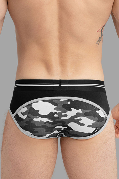 Military Briefs with Lifter. Black and Grey