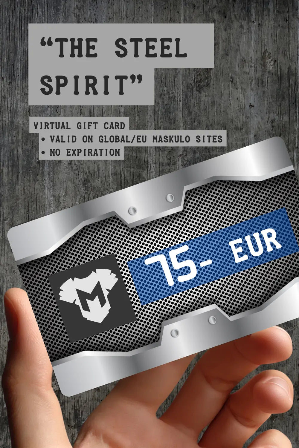 Maskulo Gift Card &quot;The Steel Spirit&quot;