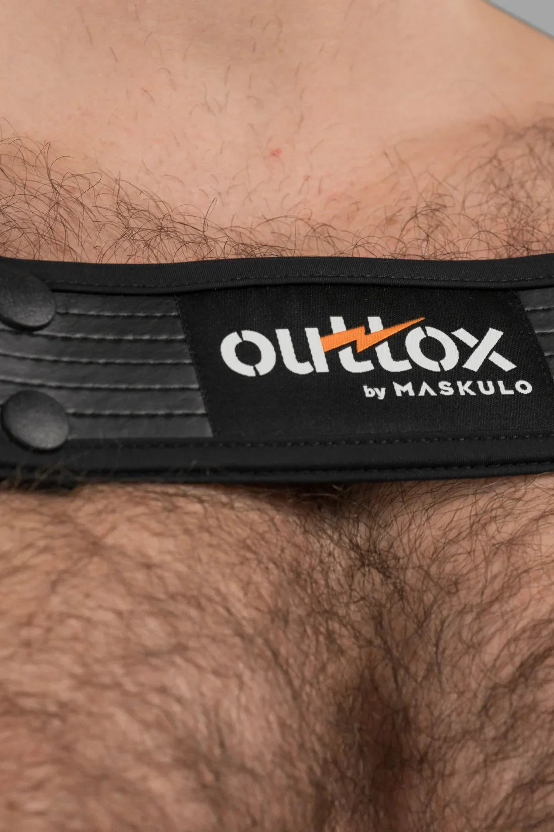 Outtox by Maskulo. Bulldog Harness with Snaps. Black