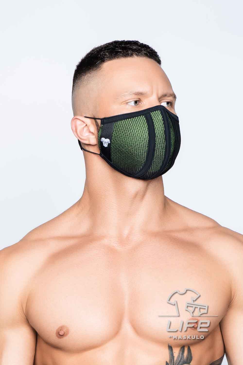 Life 3D Mask. Green+Black