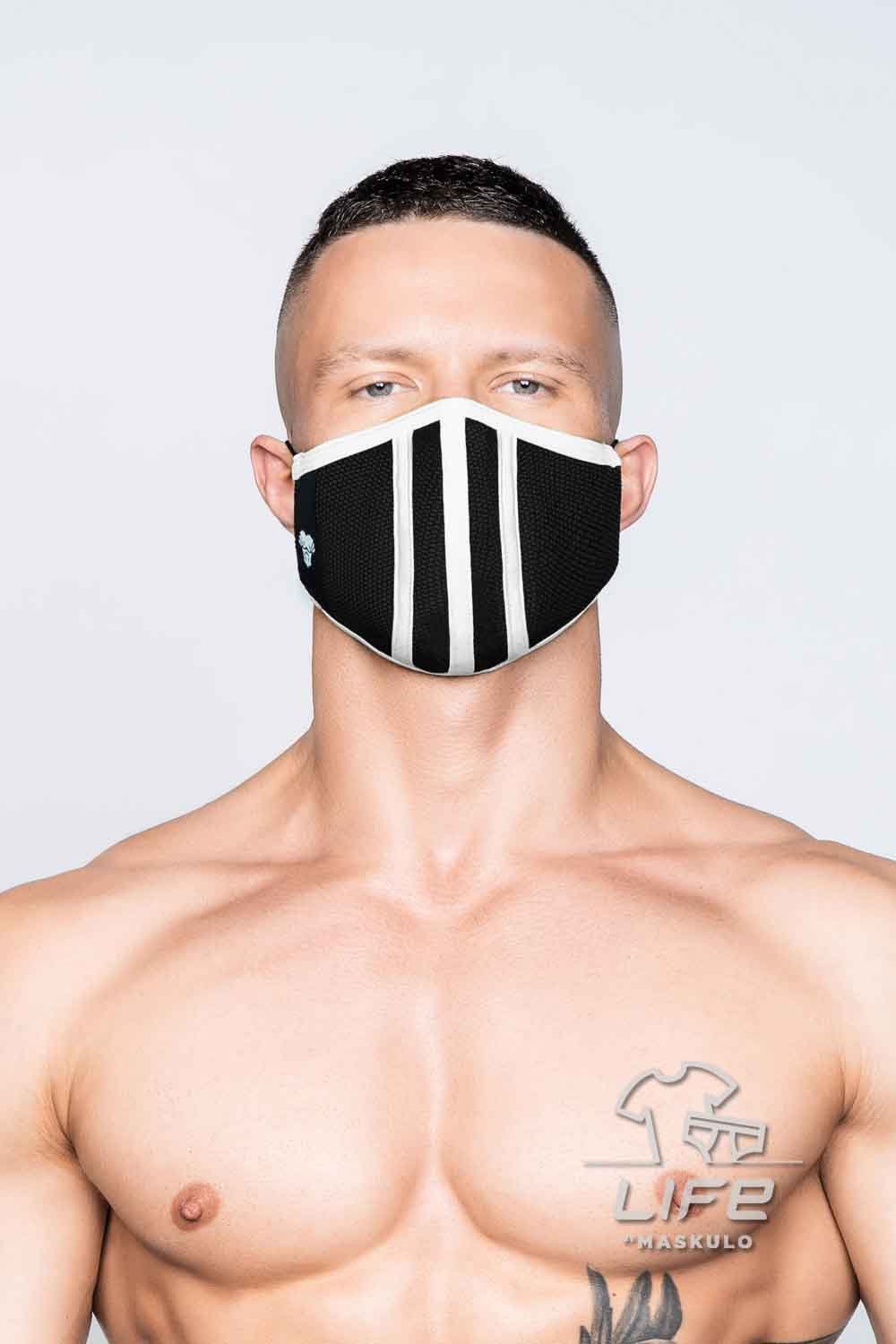 Masque 3D de vie. Blanc + Noir
