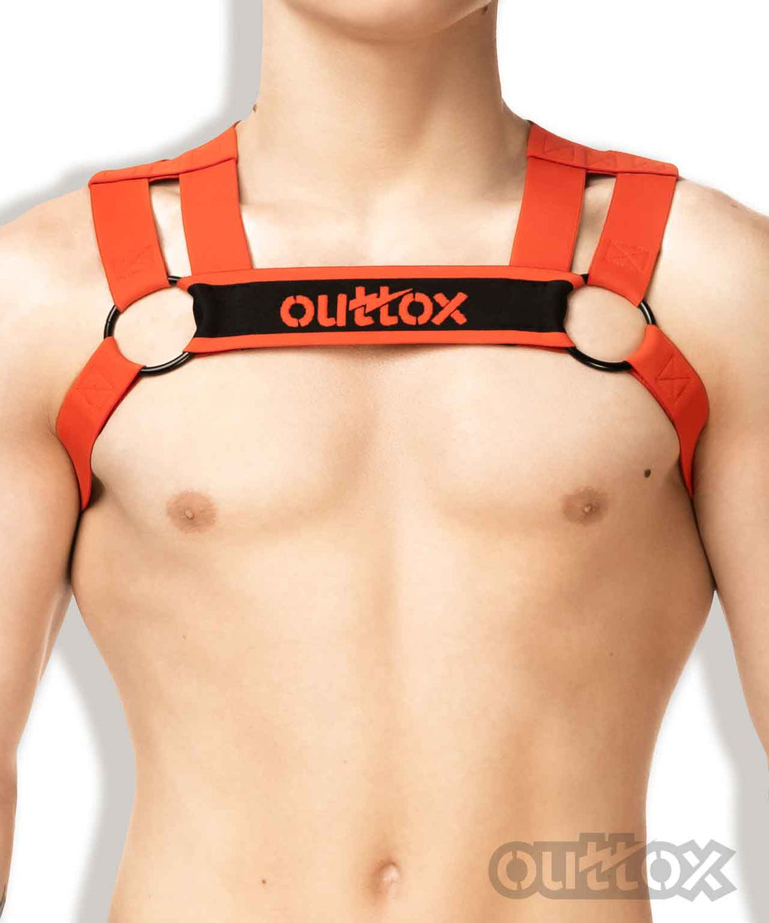 Outtox. Bulldog harness. Red