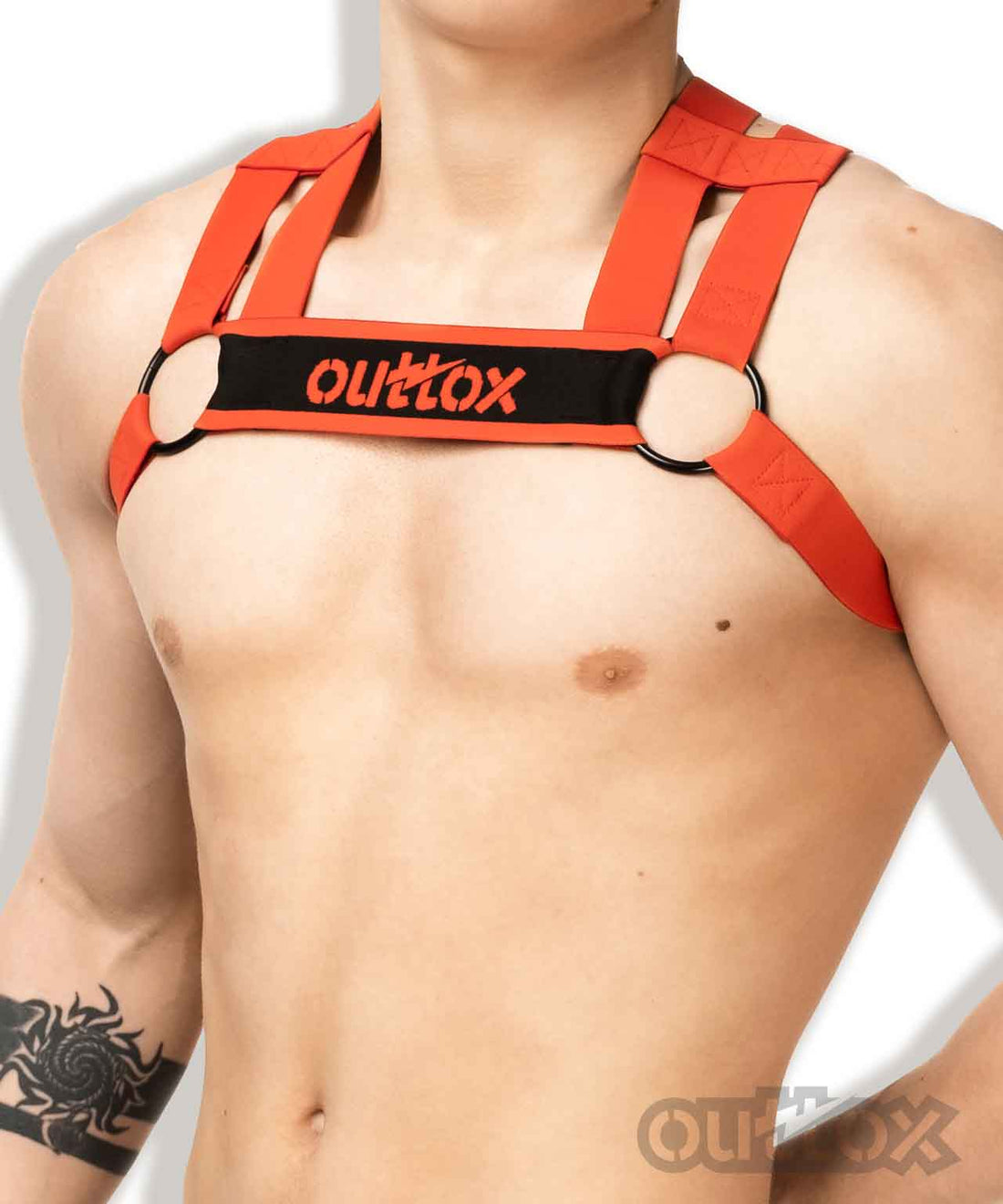 Outtox. Bulldog harness. Red