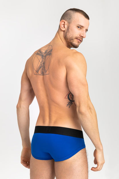 CAPTAIN-A Briefs with O-Inside-POUCH. Blue &