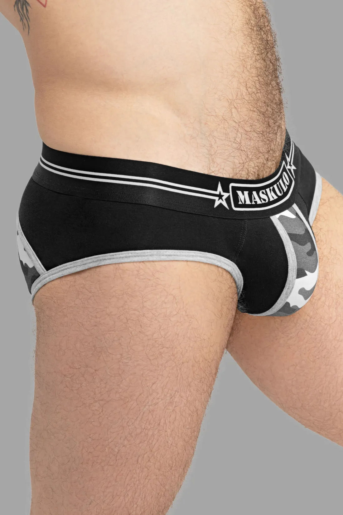 Military Briefs with Lifter. Black and Grey