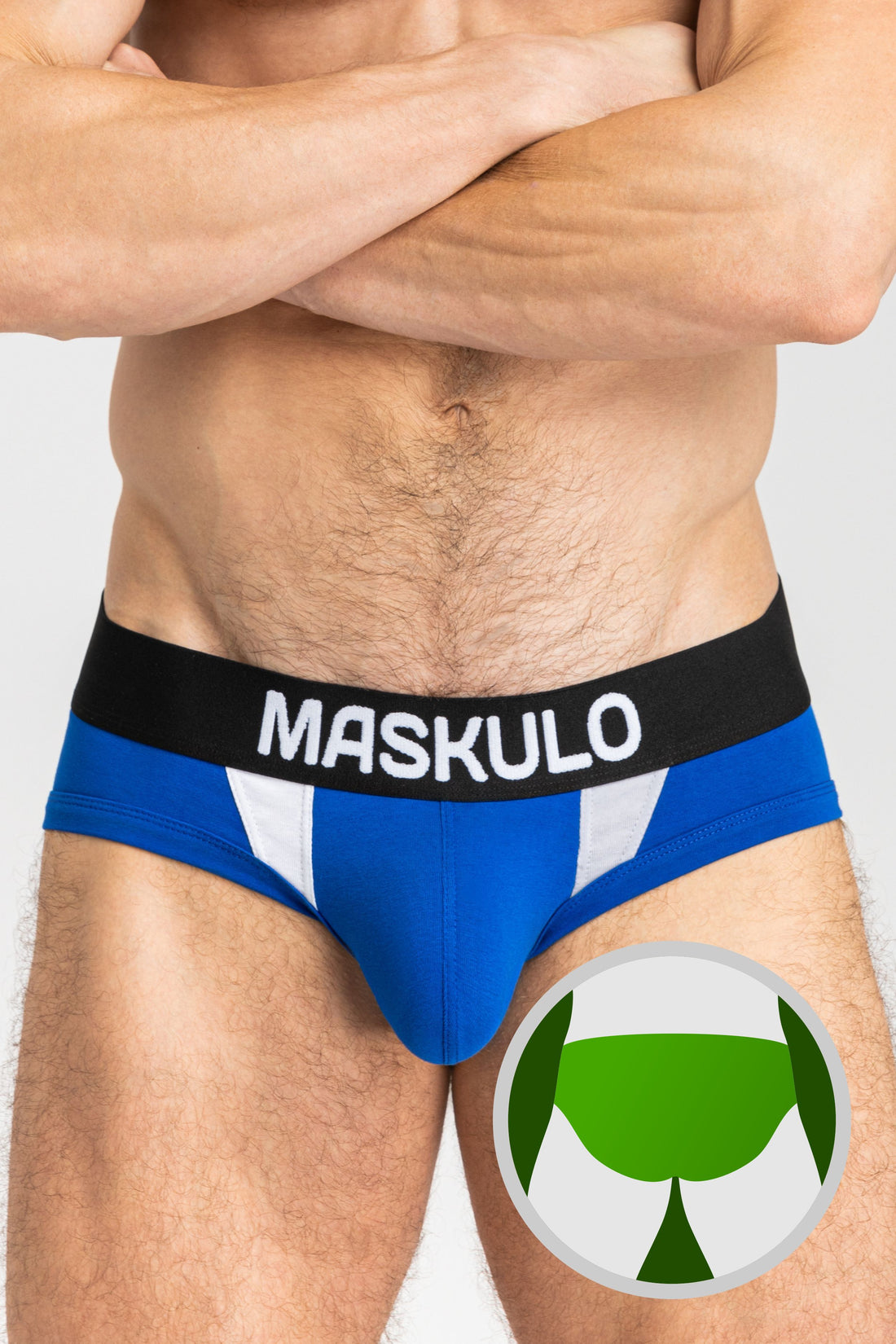 CAPTAIN-A Briefs with O-Inside-POUCH. Blue &