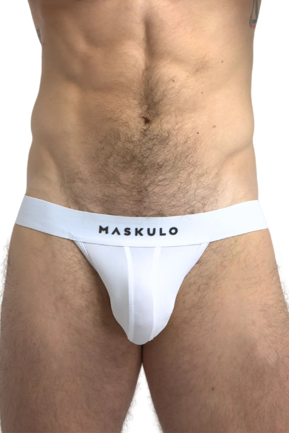 Jock en microfibre. Blanc