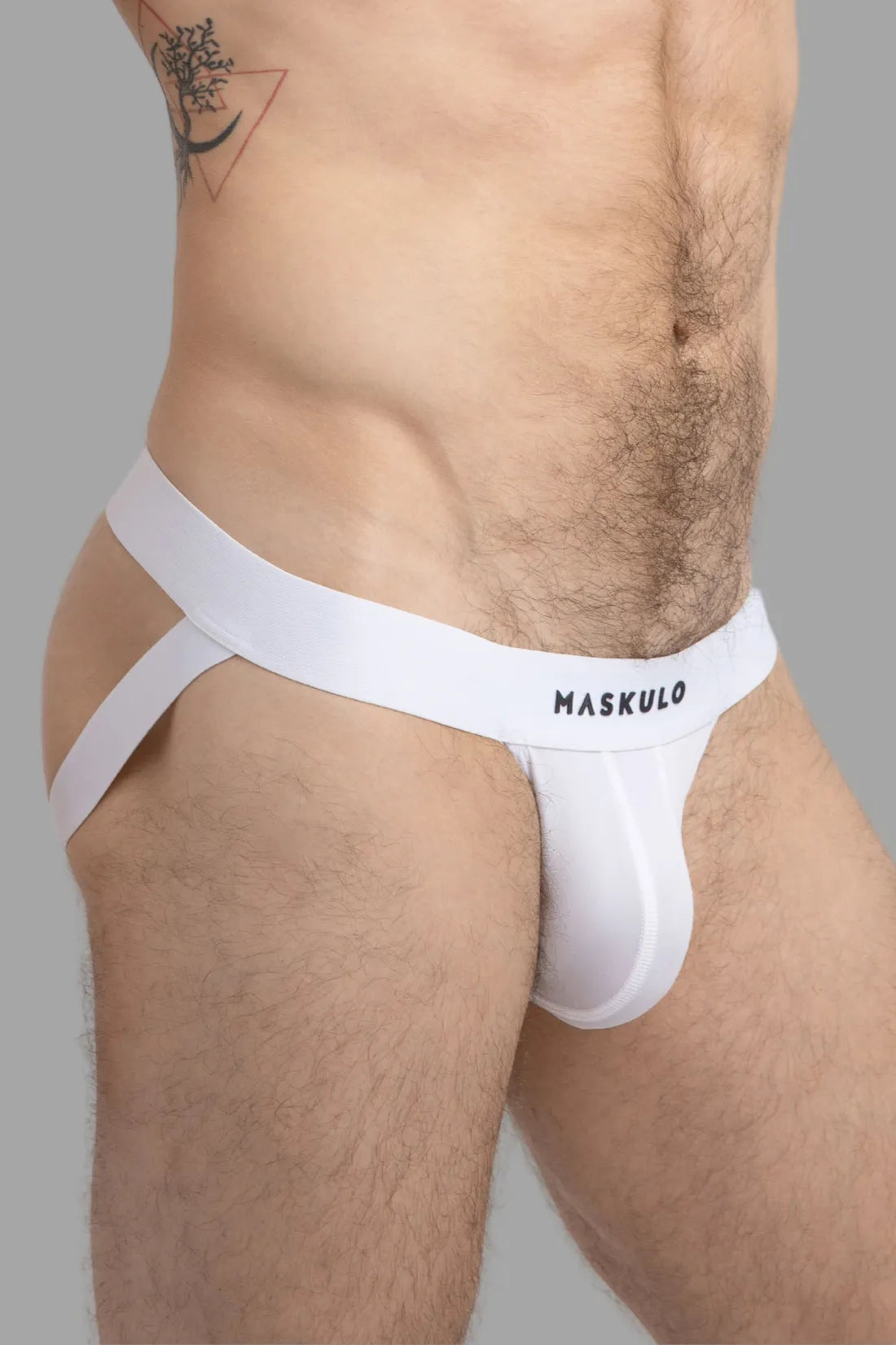 Jock en microfibre. Blanc