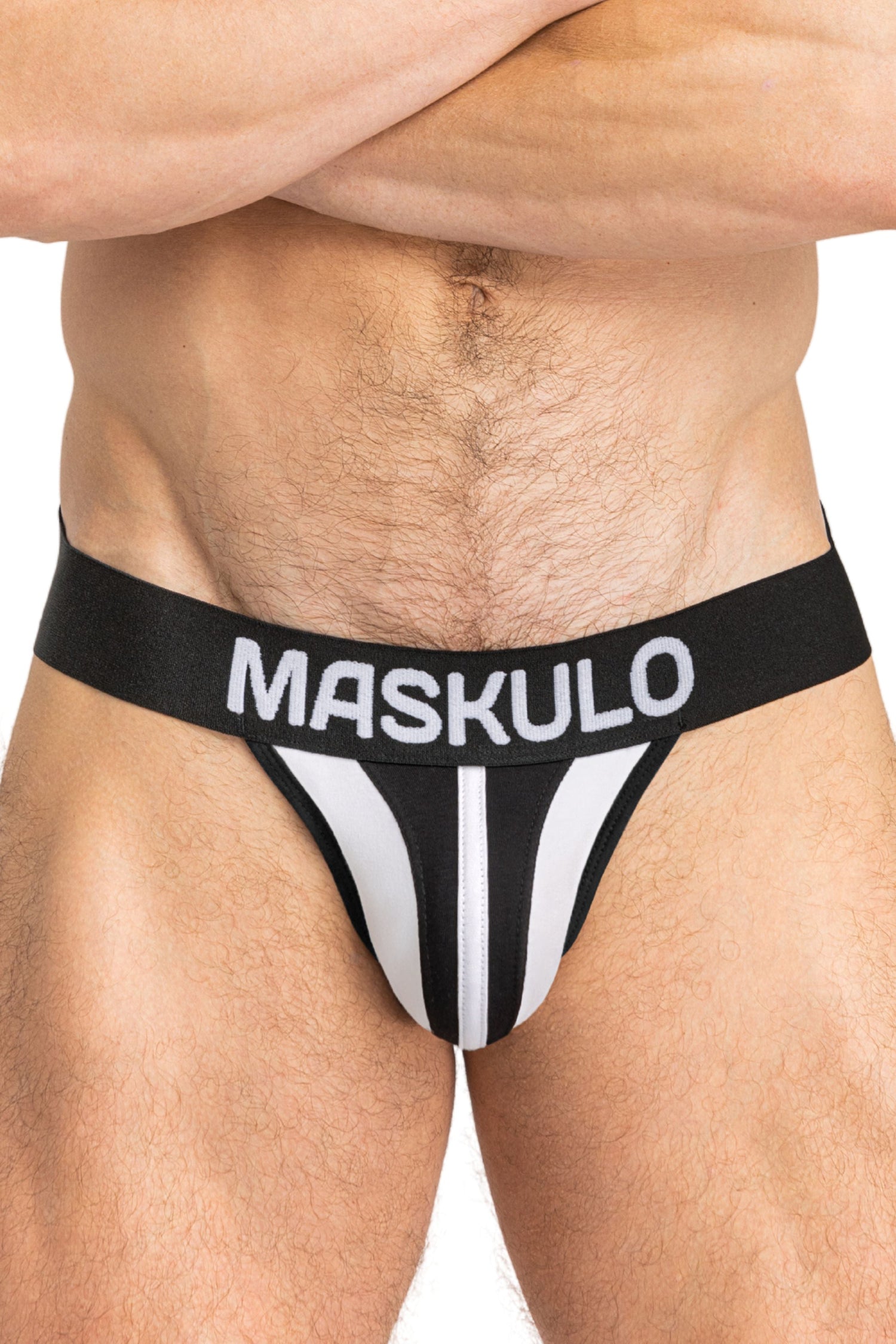 TIGER Jock met POUCH-SNAP. Wit + Zwart