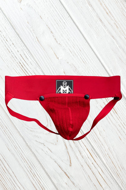 Dash Cyclone. Jockstrap with Removable Pouch. Red