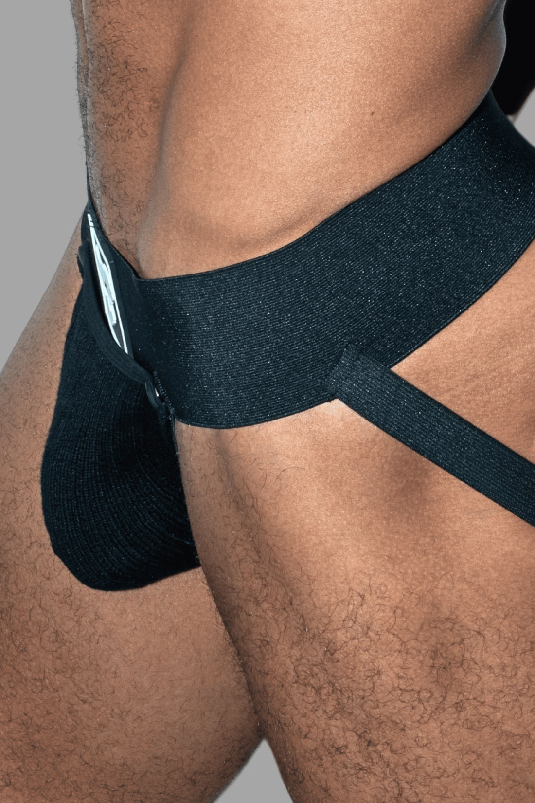 Frank Cyclone. Jockstrap with Removable Pouch. Black