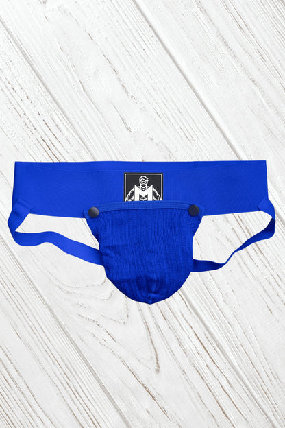 Cork Cyclone. Jockstrap with Removable Pouch. Royal Blue