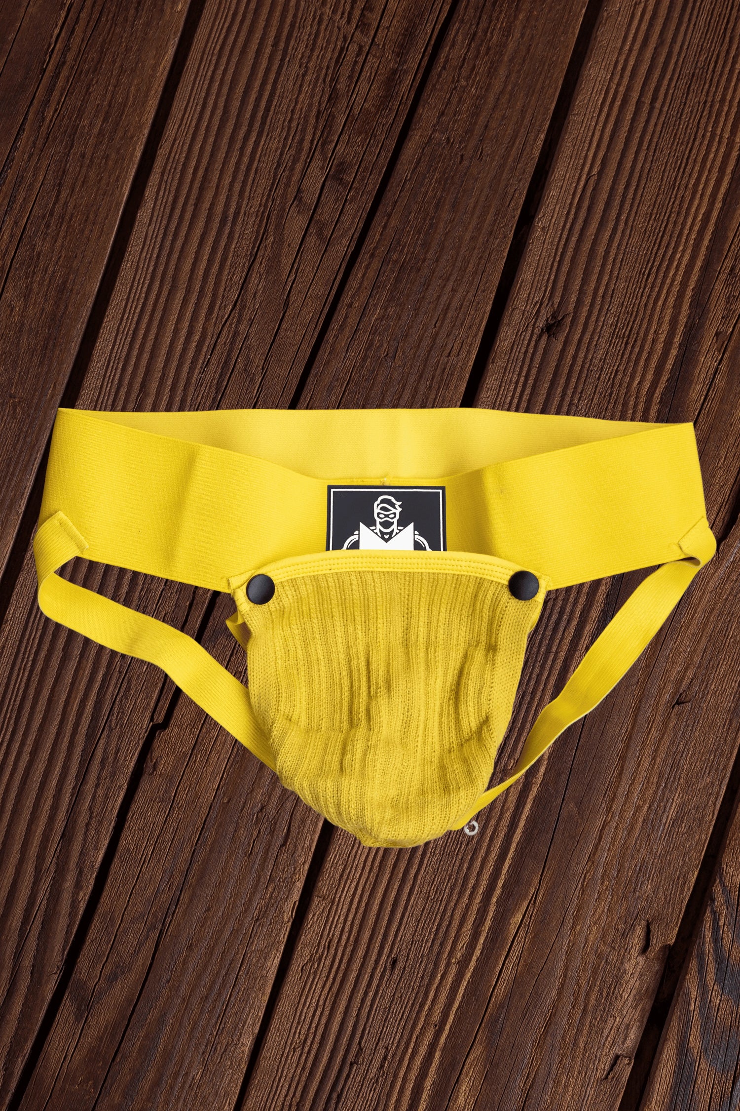 Brad Cyclone. Jockstrap with Removable Pouch. Yellow