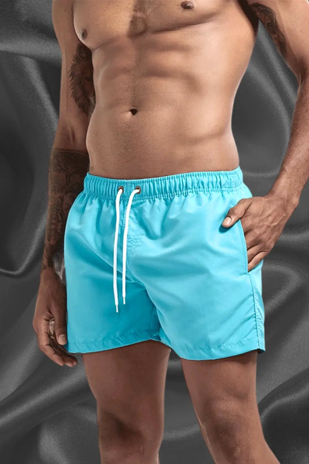 Miles Cyclone Soft-Touch Nylon Shorts. Blue Sky