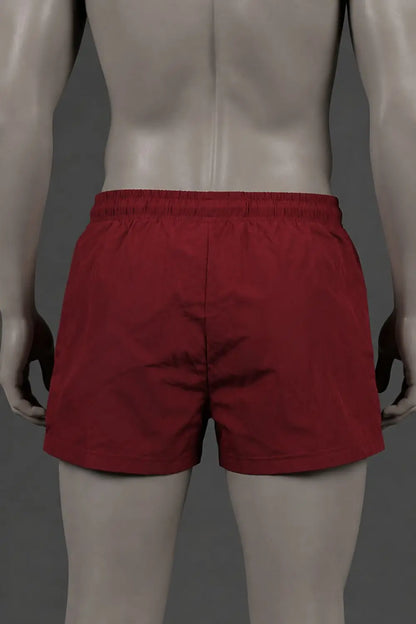 Jedd Synther weiche Shorts mit Reißverschlusstaschen. Rot Dunkel