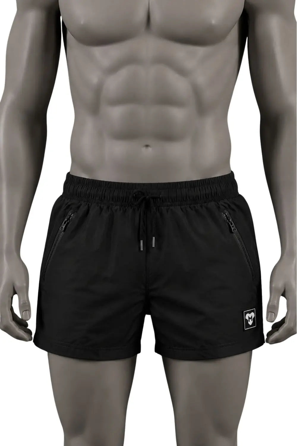 Short Jedd Synther Soft avec poches zippées. Noir