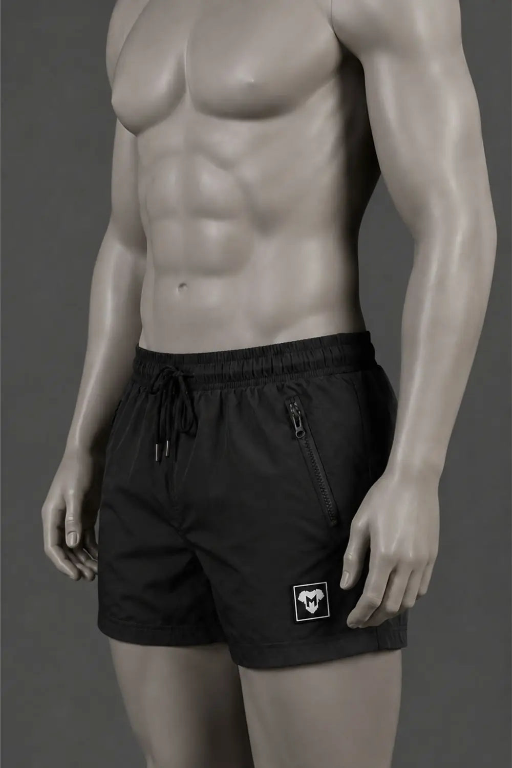 Short Jedd Synther Soft avec poches zippées. Noir