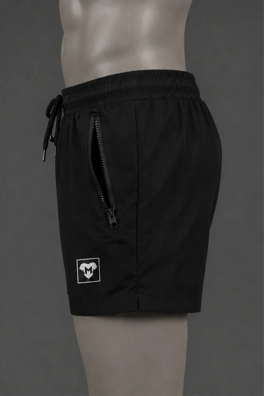 Short Jedd Synther Soft avec poches zippées. Noir