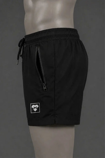 Short Jedd Synther Soft avec poches zippées. Noir
