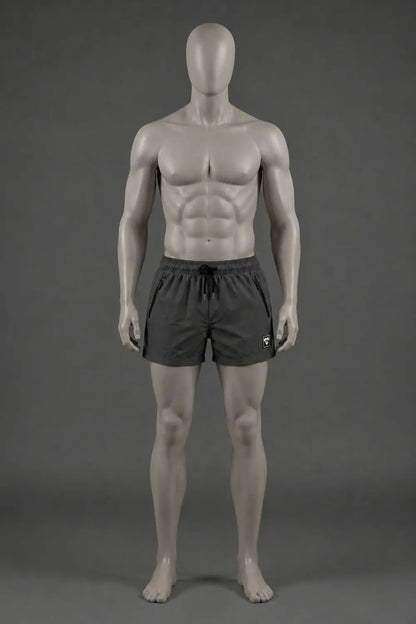 Short Jedd Synther Soft avec poches zippées. Gris acier