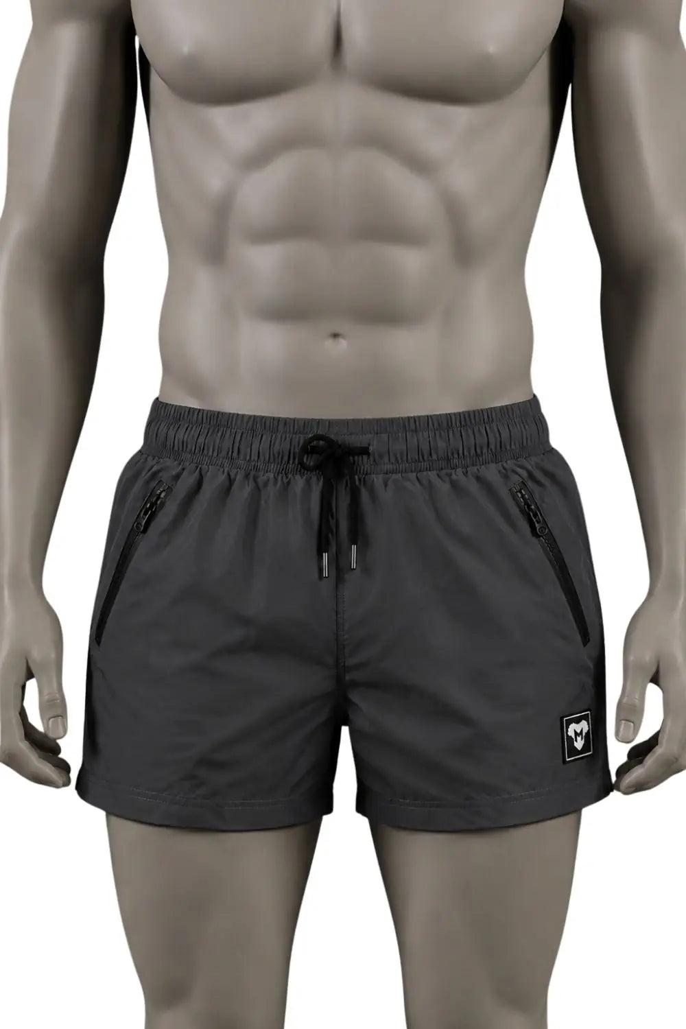 Short Jedd Synther Soft avec poches zippées. Gris acier