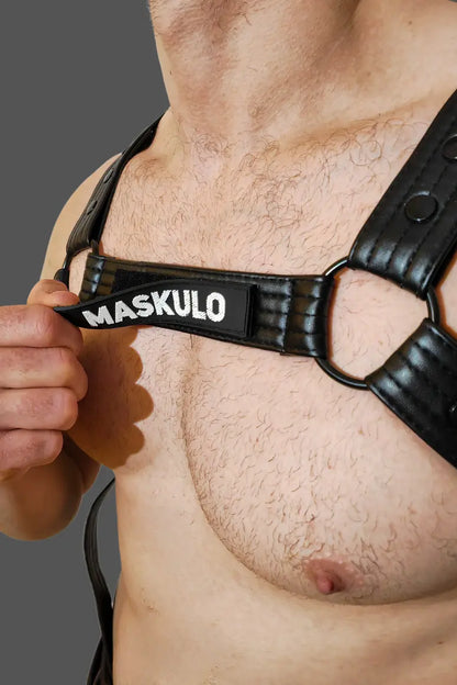 Vance Gridlock. Body Harness of PU Leather