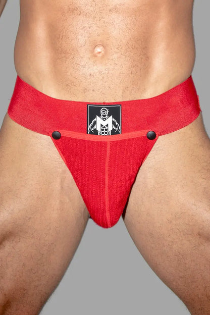 Dash Cyclone. Jockstrap con Bolsillo Desmontable. Rojo