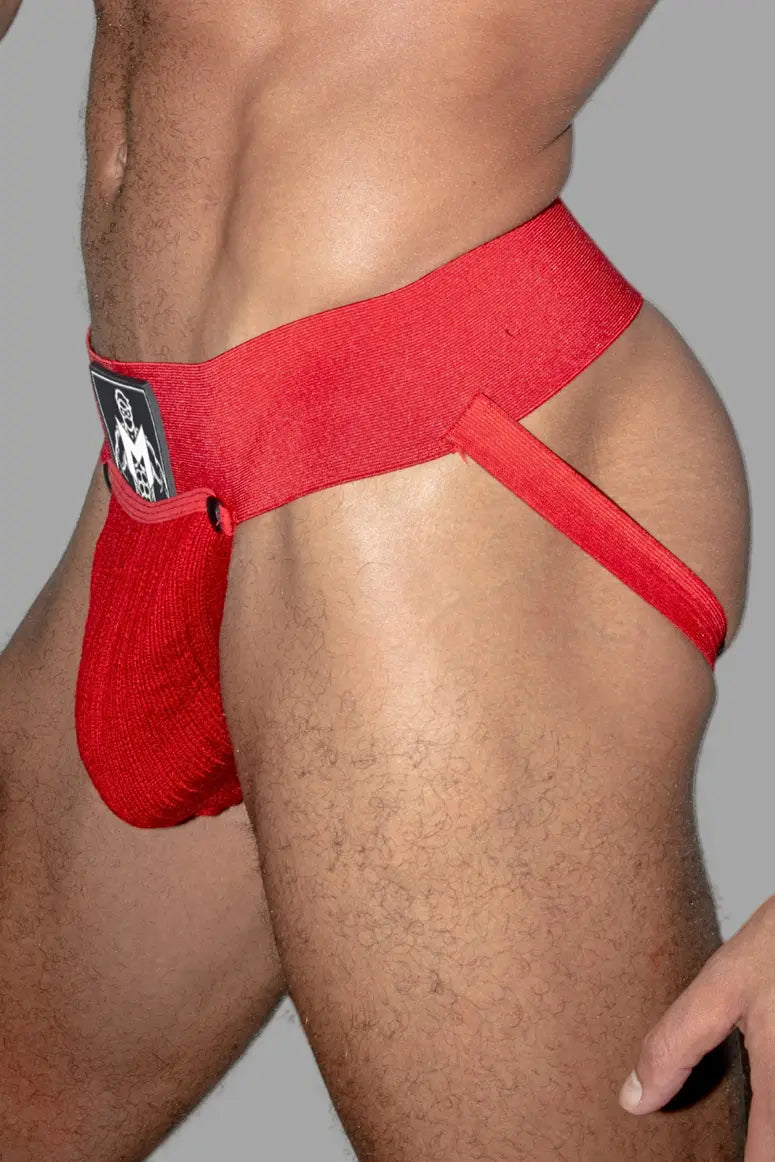 Dash Cyclone. Jockstrap con Bolsillo Desmontable. Rojo