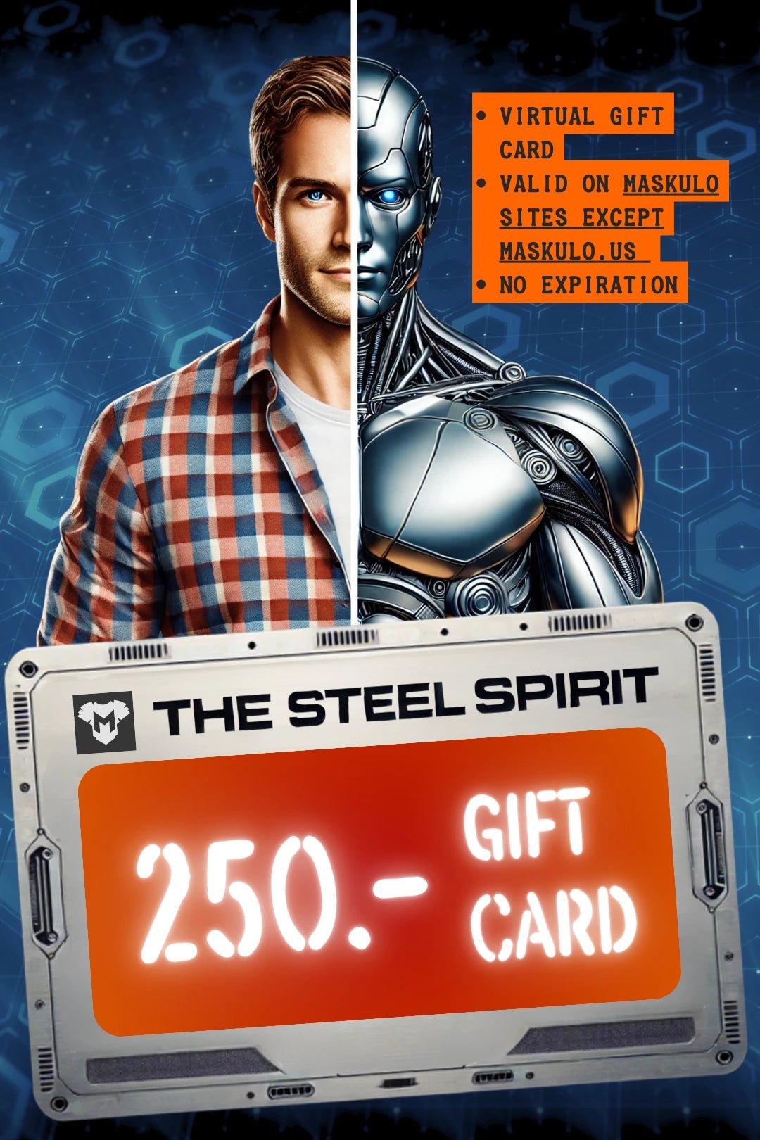Maskulo Global (EU) online store 100â‚¬ gift card image.
