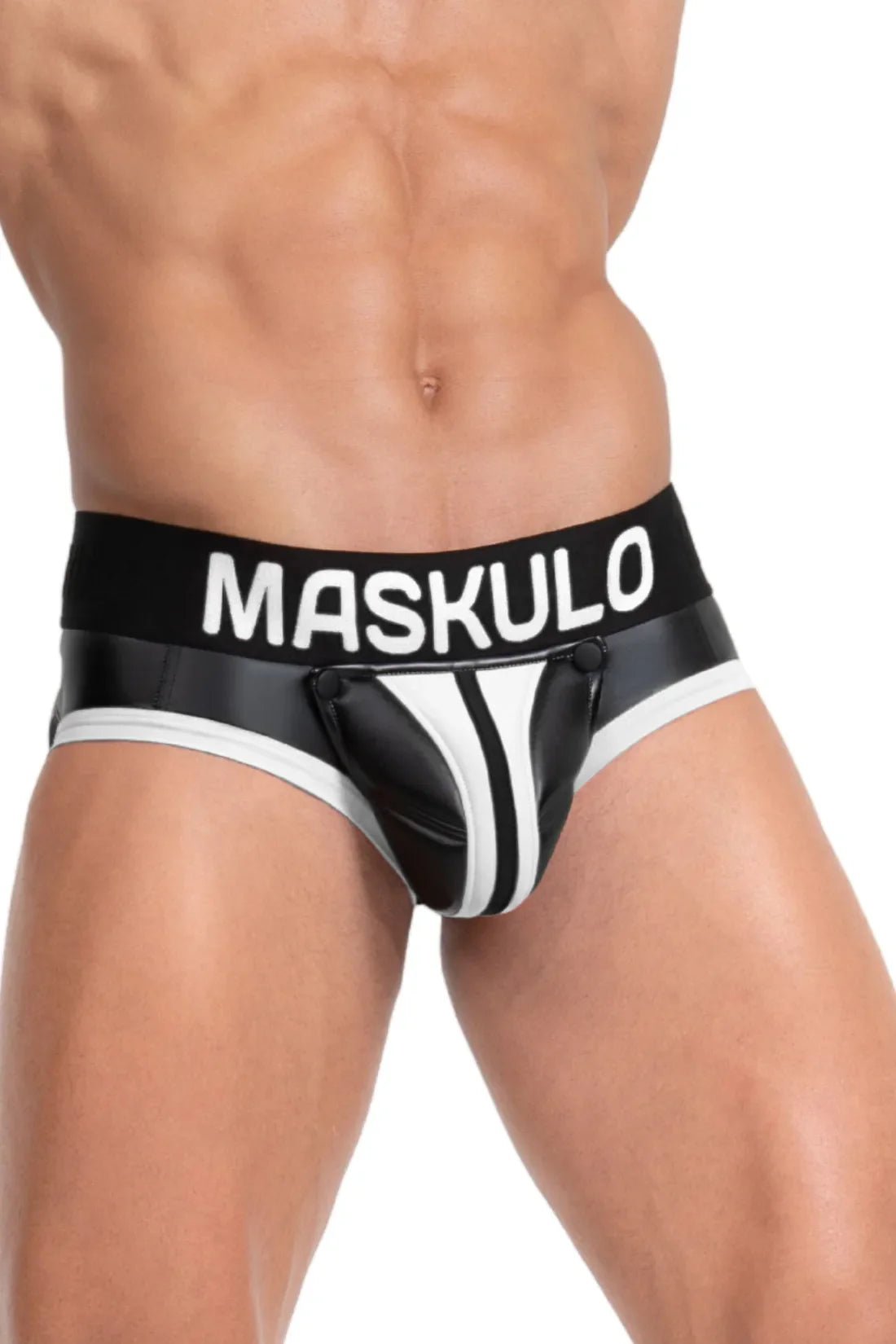 Briefs with Pads. Black and White - Maskulo - MBR131 - Y4 - Maskulo Global (EU) Store