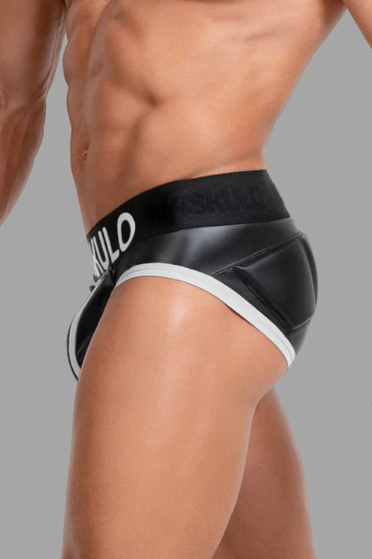 Briefs with Pads. Black and White - Maskulo - MBR131 - Y4 - Maskulo Global (EU) Store