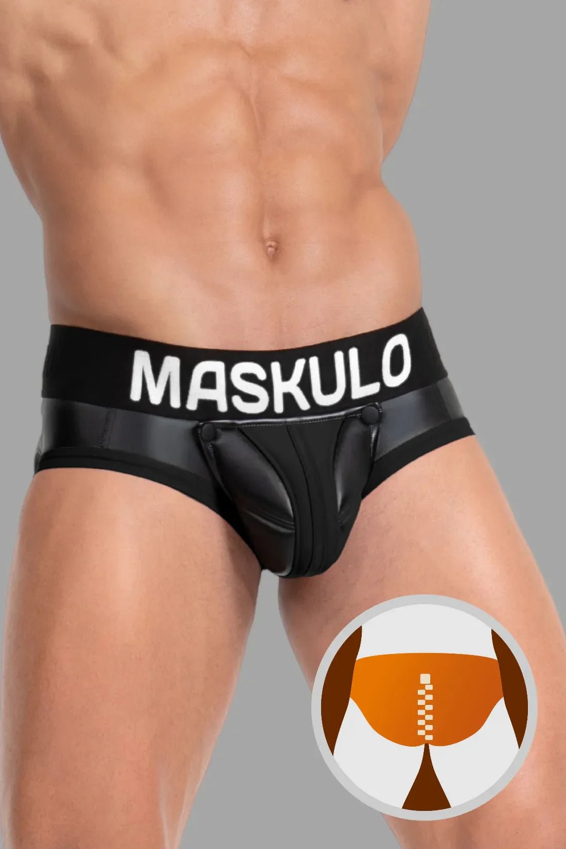 Maskulo Briefs with Pads. Black - Maskulo - MBR132 - Y5 - Maskulo Global (EU) Store