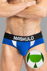 CAPTAIN - A Briefs with O - Inside - POUCH. Blue Royal and White - Maskulo - MBR141 - Y2 - Maskulo Global (EU) Store