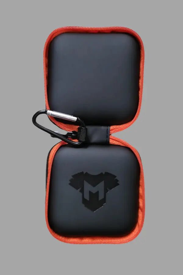 Jax Wanderlust. Mini Zip - Case with Carabiner. Black + Orange - Maskulo - MCS104 - YX - Maskulo Global (EU) Store