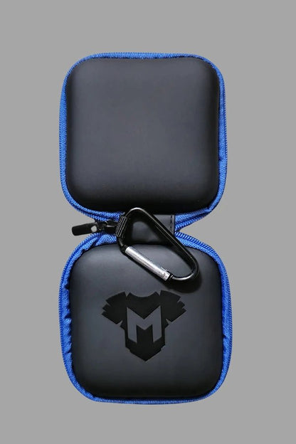 Jax Wanderlust. Mini Zip - Case with Carabiner. Black + Blue Royal - Maskulo - MCS105 - YX - Maskulo Global (EU) Store