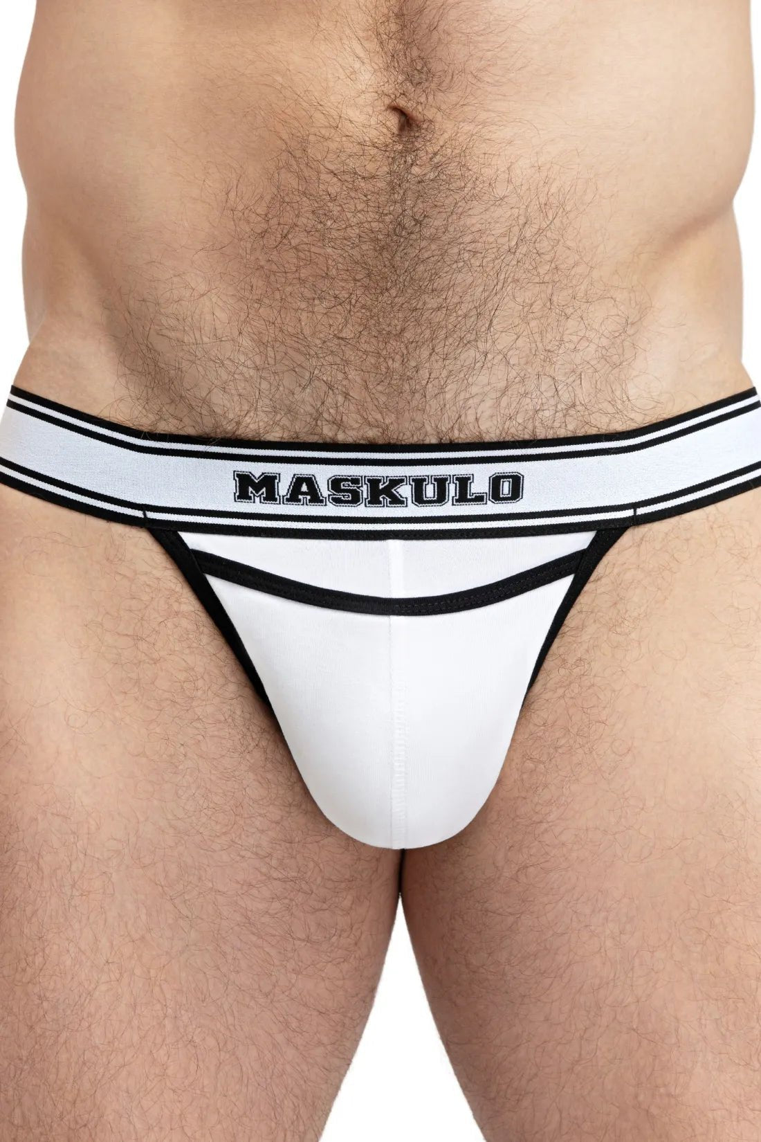 College Cotton Jock. White and Black - Maskulo - MJS136 - Y4 - Maskulo Global (EU) Store